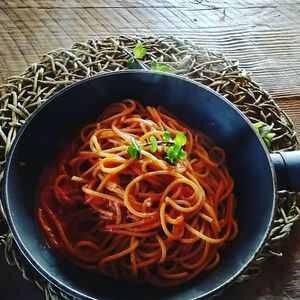 Spaghetti al pomodoro  at Osteria delle Crete in San Giovanni Dasso