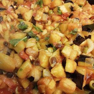 Caponata at Osteria delle Crete in San Giovanni Dasso