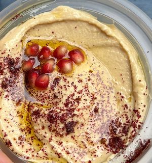 Hummus   at Mrs Falafel in Glasgow