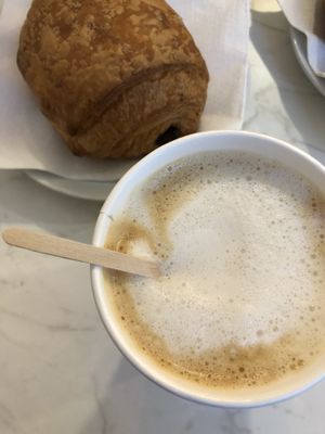 Almond cappuccino  at Charlotte Croissanterie in Trieste