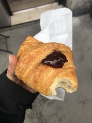 Croissant with strawberry jam   at Charlotte Croissanterie in Trieste