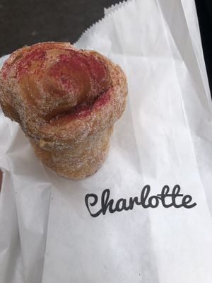 Strawberry Croffin   at Charlotte Croissanterie in Trieste