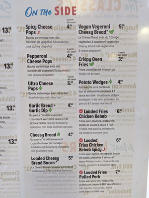 Side dishes at Domino's Pizza - Kruidtuinlaan in Brussels