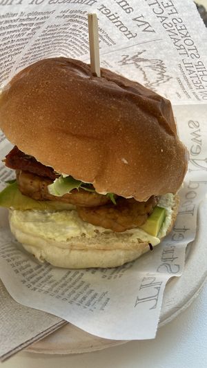 Tempeh Burger  at iVegan in Rome