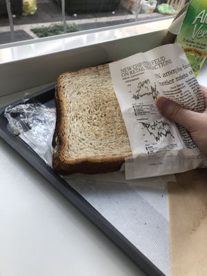 Huge pistachio toast   at iVegan in Rome