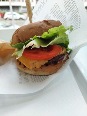  Classic burger, so tasty BTW! at iVegan in Rome