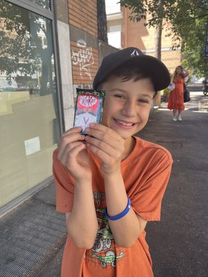 We found the vegan KitKat and it’s so good! #vegankidapproved  at iVegan in Rome