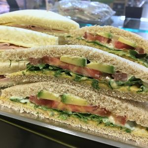 Italian sandwich (tramezzino) with avocado at iVegan in Rome