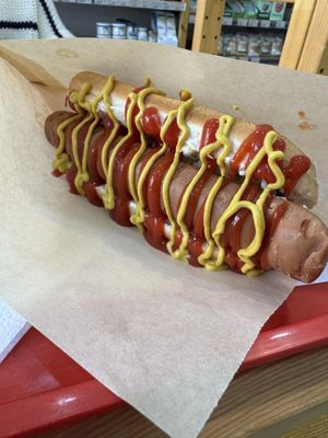 best hot dog!!!  at iVegan in Rome