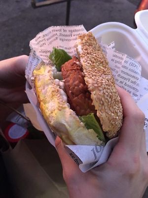 Tempeh burger 10/10!  at iVegan in Rome