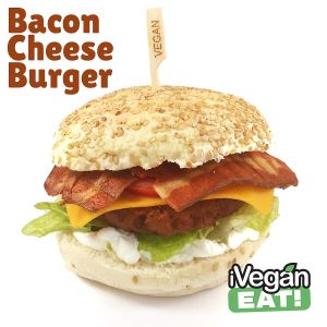 Bacon Cheese burger. at iVegan in Rome