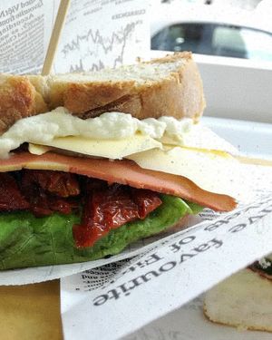 Best sandwich I can imagine - vegan salmon&vegan cheese at iVegan in Rome