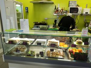 Foods being prepared... really good!! Sandwiches, burgers, hot-dogs XXL, toasts and so on ;) at iVegan in Rome