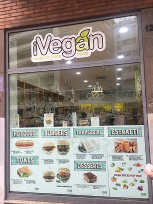 Outside at iVegan in Rome