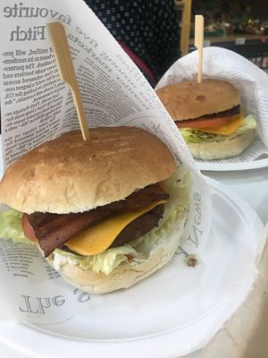 Bacon cheese burger  at iVegan in Rome