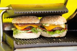 Mexicana and Double cheese burger at iVegan in Rome