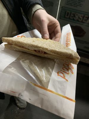 Really delicious ham sandwich  at iVegan in Rome