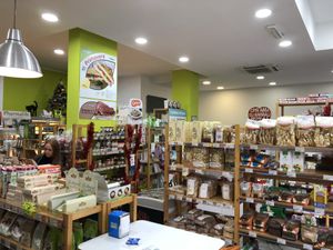 Interior of the shop at iVegan in Rome