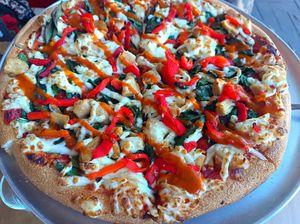 Peri peri chicken pizza at Zambelli's Pizza in North Perth
