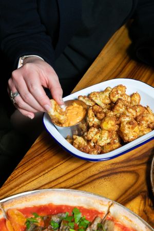 Cauliflower Chips. at Green Acre Pizza Bar in Brunswick
