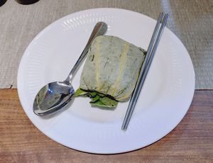 Raw Vegan Lotus Leaf Rice 荷葉飯 (Raw vegan dining available on certain days only. Pls see their facebook/IG.) at Green Living 綠色心活館 in Kowloon