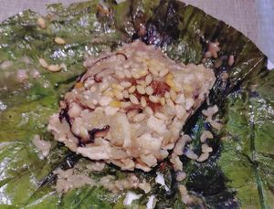 Raw Vegan Lotus Leaf Rice 荷葉飯 (Raw vegan dining available on certain days only. Pls see their facebook/IG.) at Green Living 綠色心活館 in Kowloon