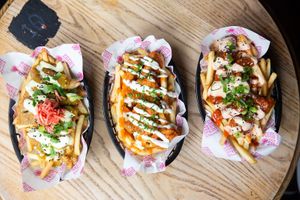 Freeloada Vegan Junk Food @ East Street Tap: Loaded Fries  at Freeloada  in Brighton