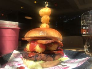 Breakfast burger  at Freeloada  in Brighton