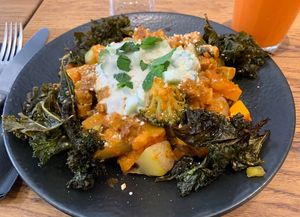 Vegetables and tempeh  at Naya Studio in Paris