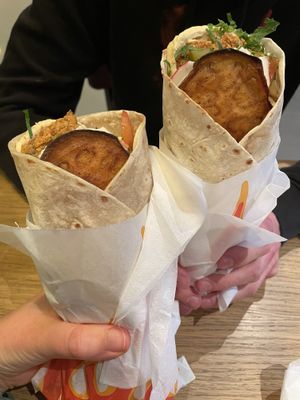 Special falafel roll at King Falafel in Oslo