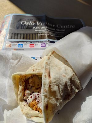 Falafel with Hummus. at King Falafel in Oslo