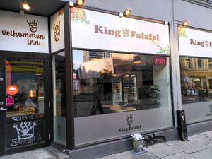 Entrance at King Falafel in Oslo