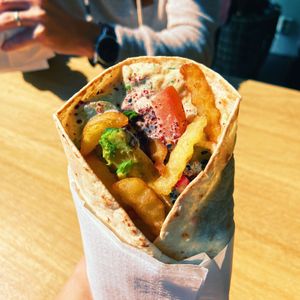 Mama falafel wrap  at King Falafel in Oslo