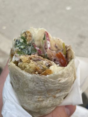 Falafel with hummus  at King Falafel in Oslo