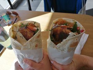 Really delicious and filling wraps at King Falafel in Oslo