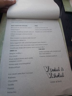 Menu page 2 at Vorstid & Vahvlid in Parnu