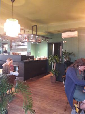 Inside the restaurant at Vorstid & Vahvlid in Parnu