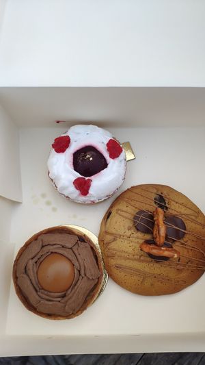 Different pastries at Chat'Pristi des Pâtisseries in Caen