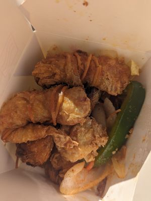 Salt and pepper shrimp at Wawin Vegan Chinese in Leeds