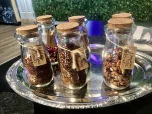 Selection of decaf teas at Drink Me Tea Room in Tempe