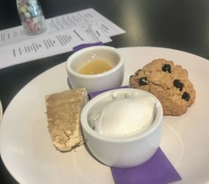 The lemon curd and coconut cream was SO good!! at Drink Me Tea Room in Tempe
