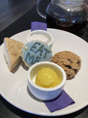 Scone plate   at Drink Me Tea Room in Tempe