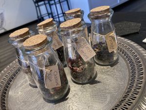Some tea options   at Drink Me Tea Room in Tempe