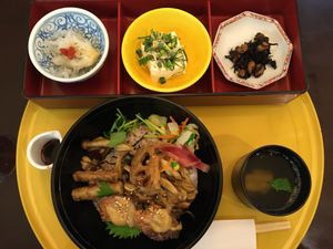 Seasonal autumn dinner set! Coincidentally vegan, but not labeled as such on the menu. at Sunroom Sakae in Nagoya