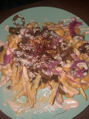 Hot spicy fries at Shromaždiště in Prague