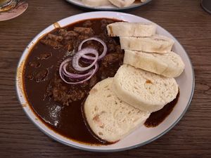 Goulash at Shromaždiště in Prague