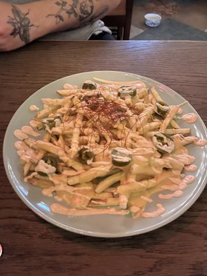Spicy loaded fries  at Shromaždiště in Prague