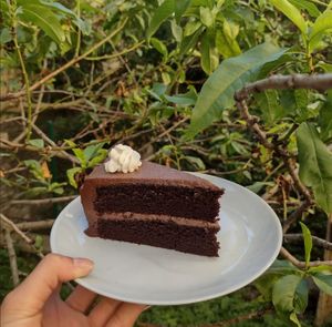 Chocolate cake at Shromaždiště in Prague