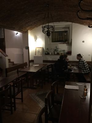 Rustic pub feel at Shromaždiště in Prague