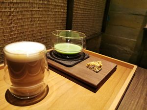 HOJICHA LATTE at Oukan Tea in Berlin